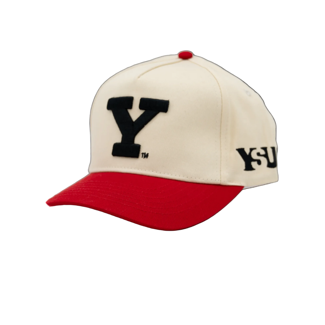 Block Y Vintage Snapback Hat in Red by Youngstown Clothing Co.