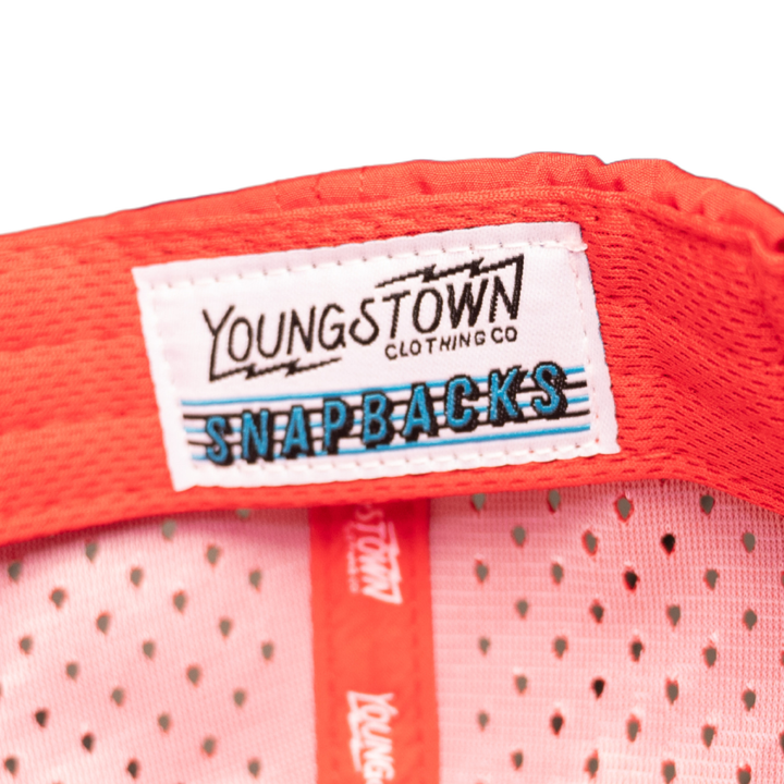 YSU Block Y Performance Snapback Hat (Red), view 4 by Youngstown Clothing Co.
