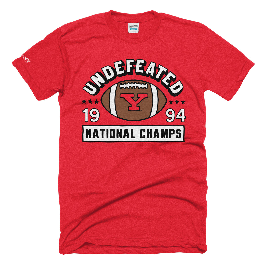 YSU 1994 Undefeated tee in Heather Red by Youngstown Clothing Co.