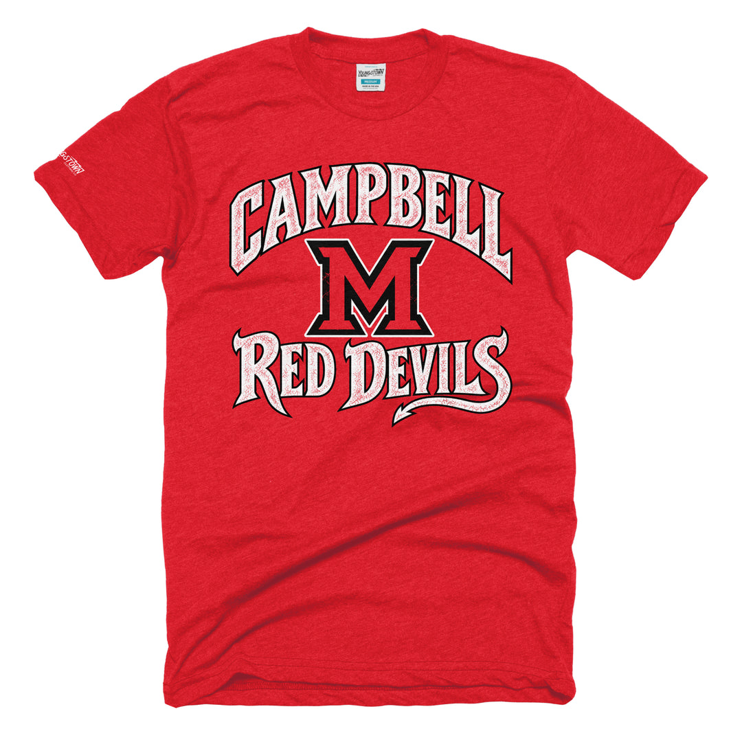 Campbell Memorial tee in Heather Red by Youngstown Clothing Co.