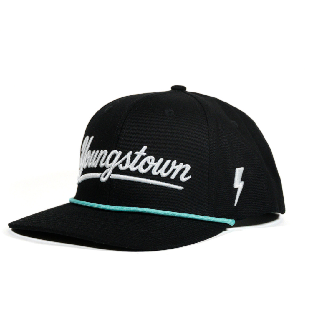 Script Youngstown Snapback hat, view 7 by Youngstown Clothing Co.