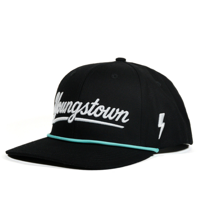 Script Youngstown Snapback hat, view 7 by Youngstown Clothing Co.