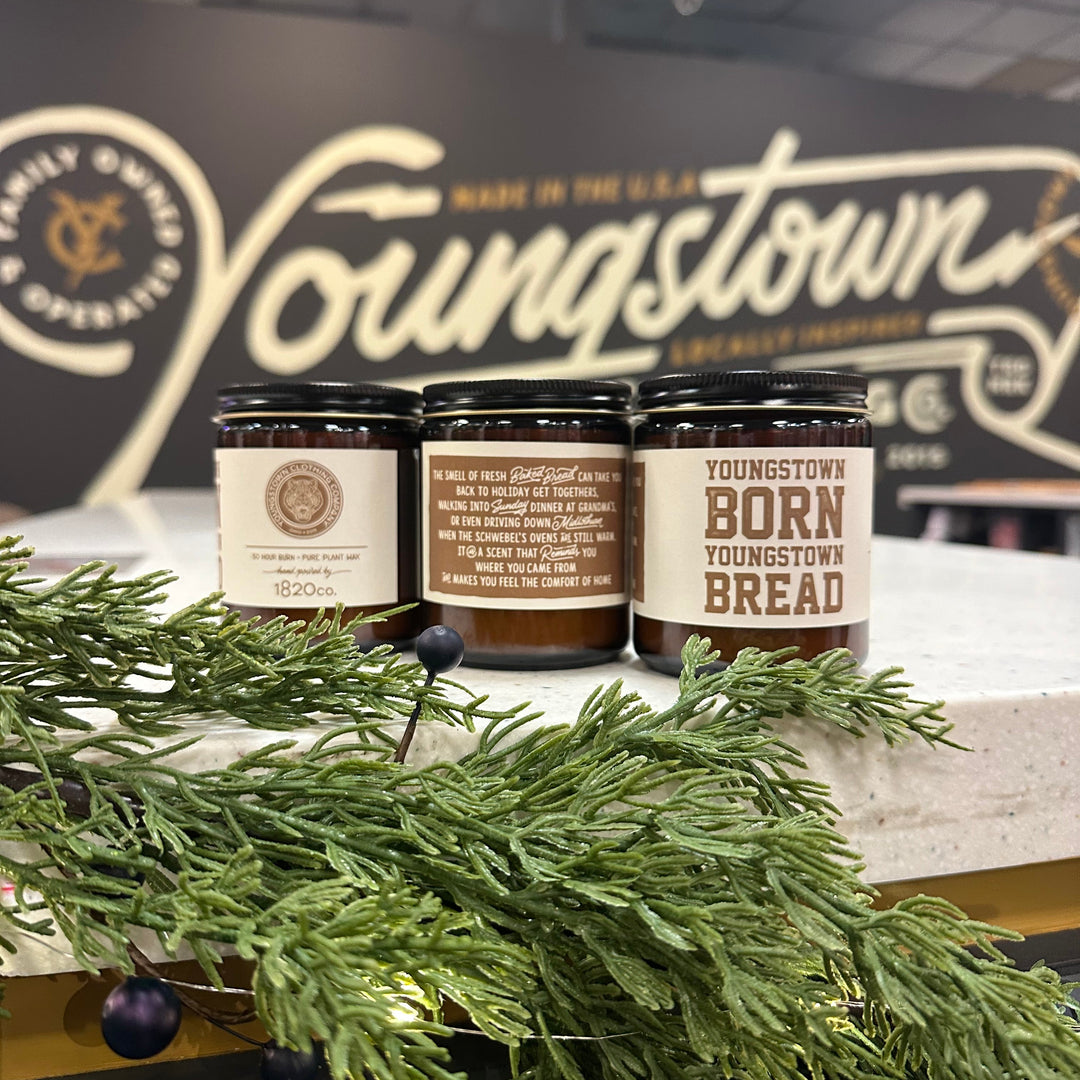 Born And Bread Candle by Youngstown Clothing Co.