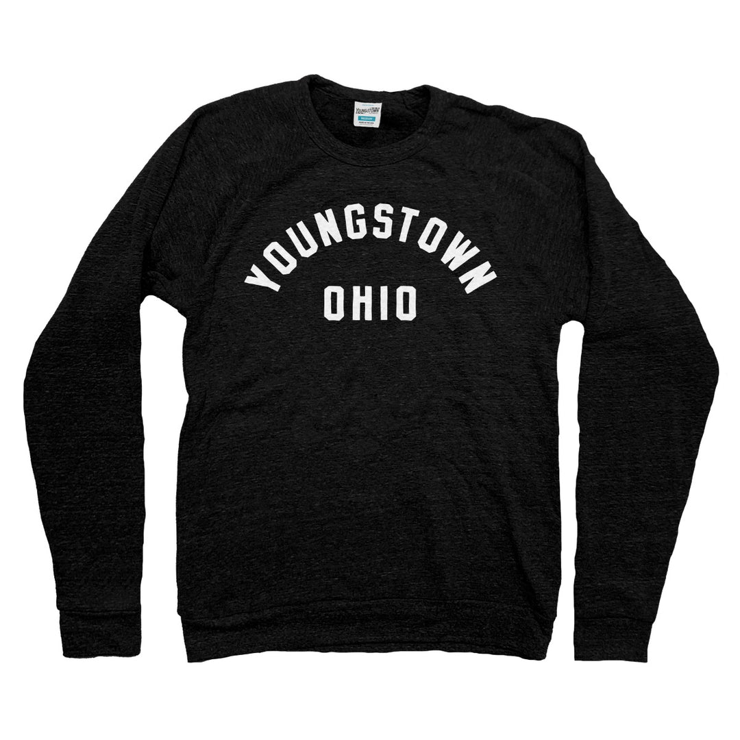 Youngstown Ohio Block Sweatshirt in Black by Youngstown Clothing Co.