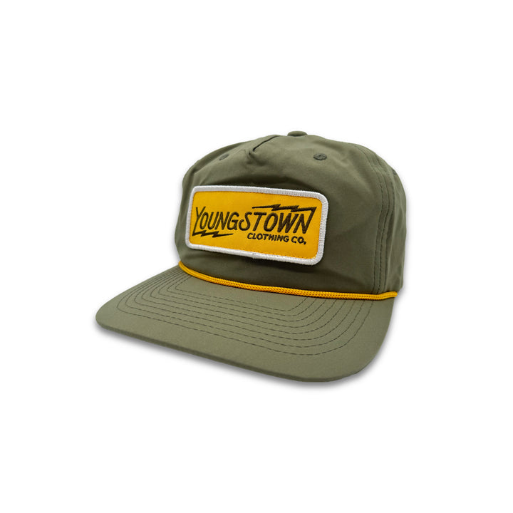 YCC Rope Snapback Hat in Olive by Youngstown Clothing Co.