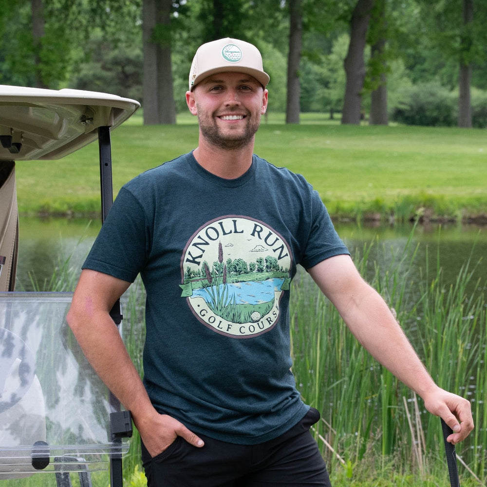 Knoll Run Hole #8 tee, view 2 by Youngstown Clothing Co.