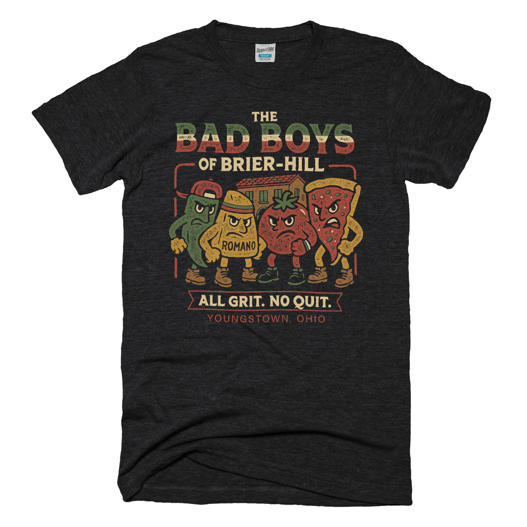 Bad Boys of Brier Hill tee in Heather Black by Youngstown Clothing Co.