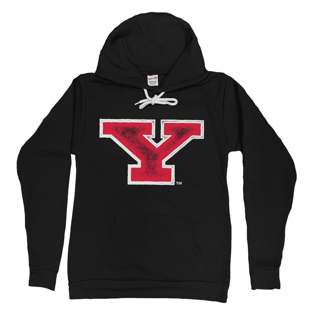 Block Y Vintage Fade Hoodie Black in Black by Youngstown Clothing Co.