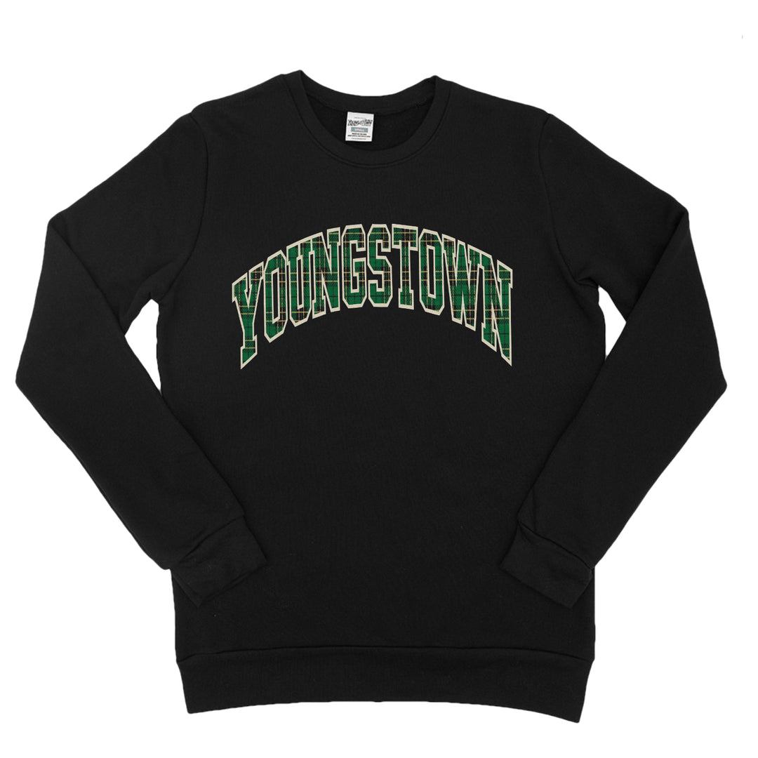 Youngstown Plaid Sweatshirt in Black by Youngstown Clothing Co.
