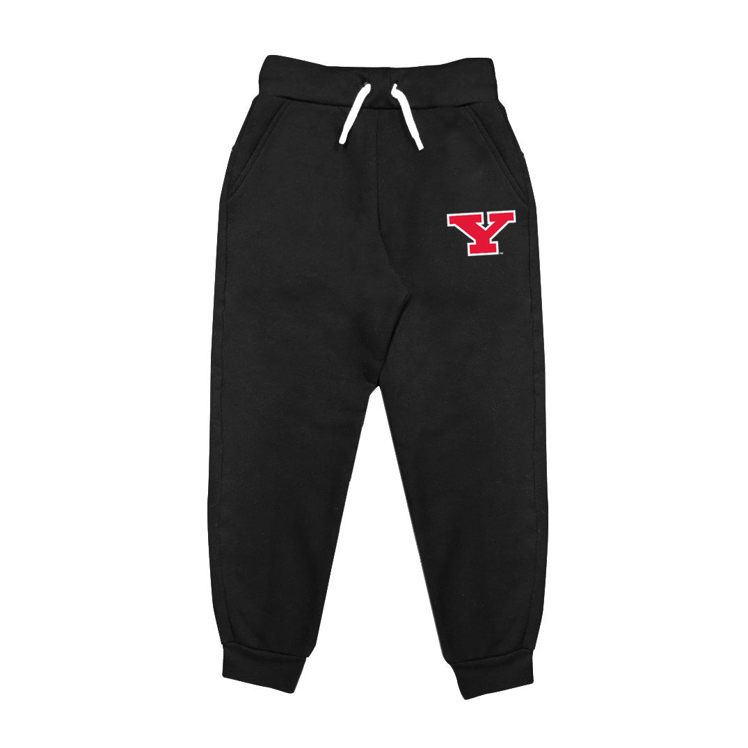 Youngstown State Block Y Jogger Kids sweatpants in Black by Youngstown Clothing Co.