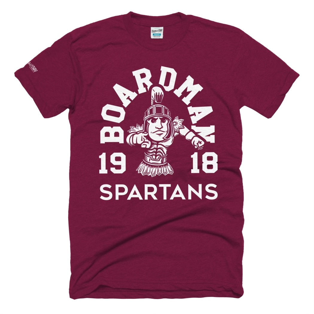 Boardman High School tee in Heather Maroon by Youngstown Clothing Co.