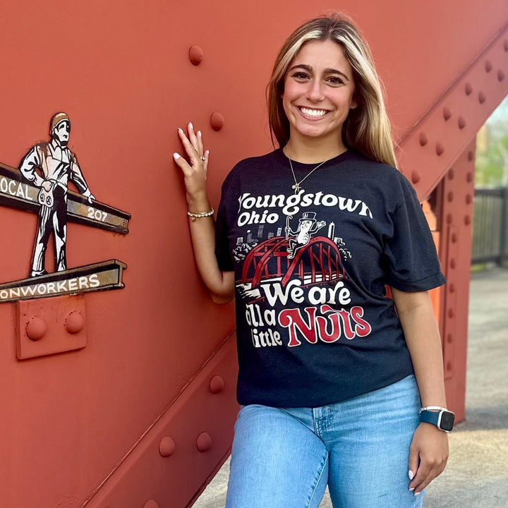 We Are All A Little Nuts tee, view 2 by Youngstown Clothing Co.