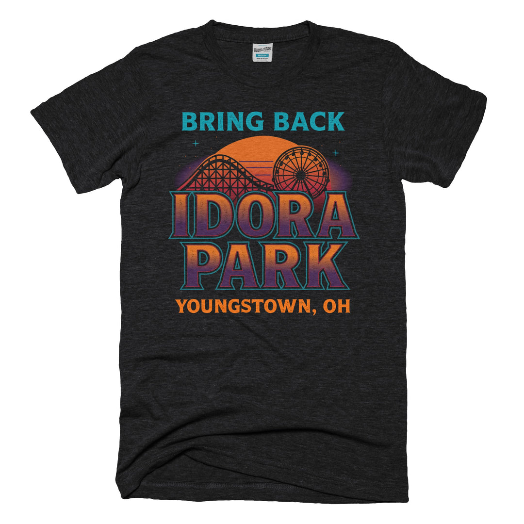 Bring Back Idora Park tee in Heather Black by Youngstown Clothing Co.