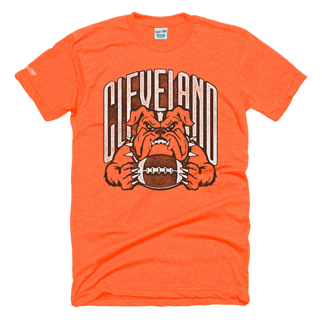 Cleveland Dog tee in Heather Orange by Youngstown Clothing Co.