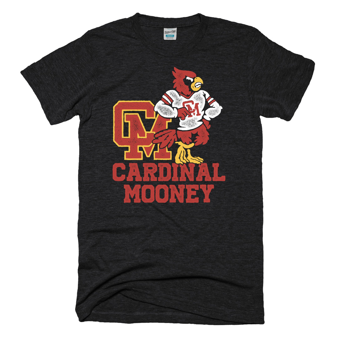 Cardinal Mooney tee in Heather Black by Youngstown Clothing Co.