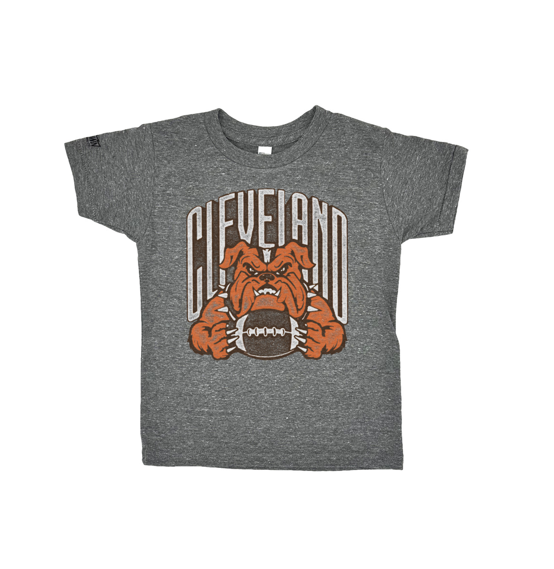 Cleveland Dog Kids kids tee in Heather Gray by Youngstown Clothing Co.