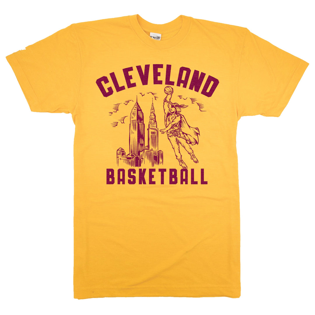 Cleveland Basketball tee in Heather Gold by Youngstown Clothing Co.