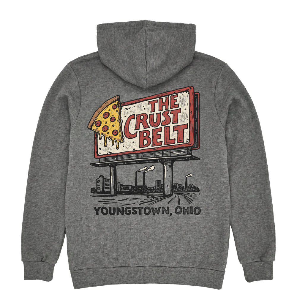 The Crust Belt Hoodie, view 2 by Youngstown Clothing Co.