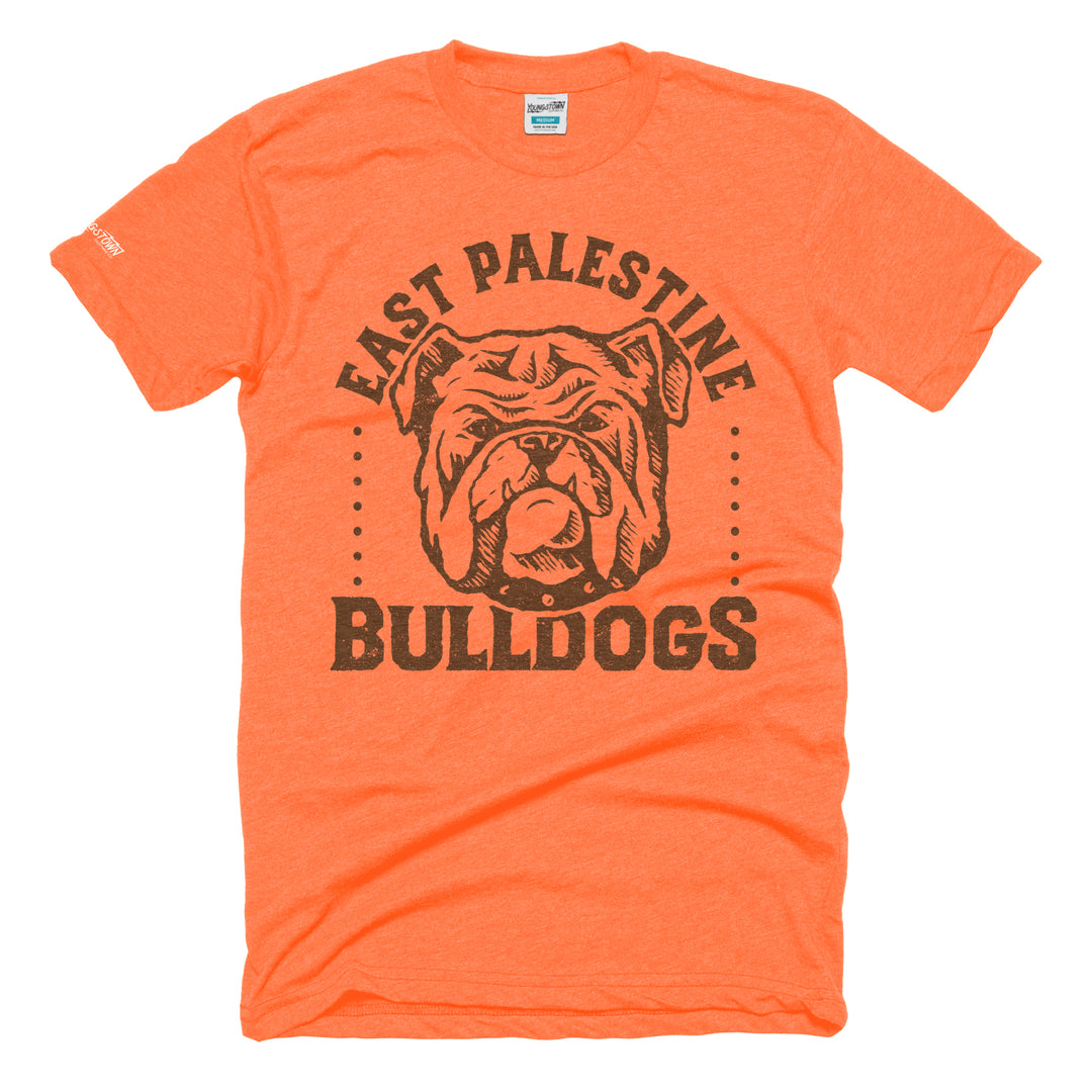 East Palestine Bulldogs tee in Heather Orange by Youngstown Clothing Co.