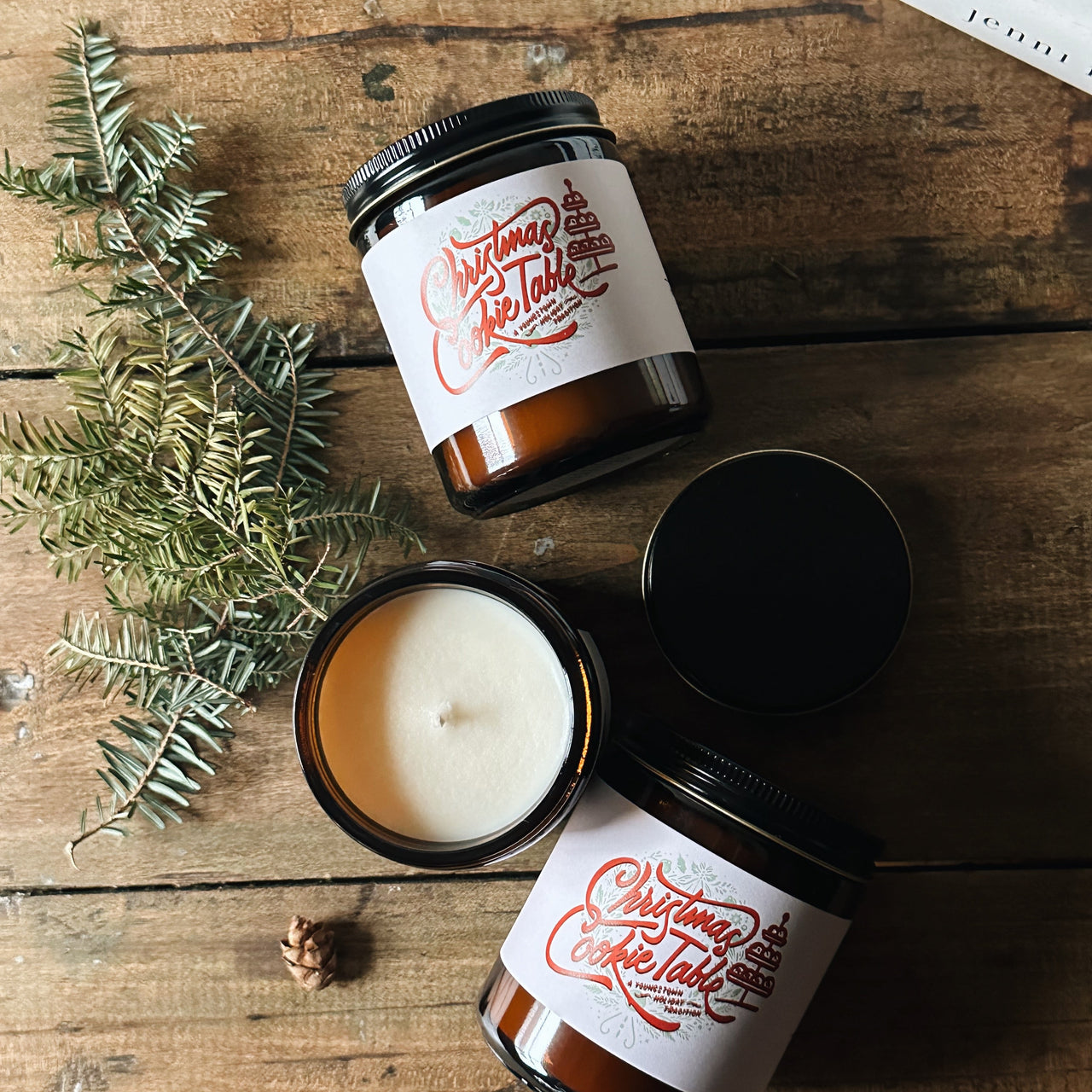 Christmas Cookie Table Candle