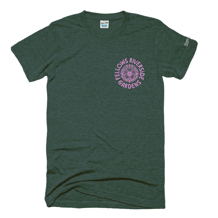 Mill Creek Park Fellows Riverside Gardens tee in Heather Forest Green by Youngstown Clothing Co.