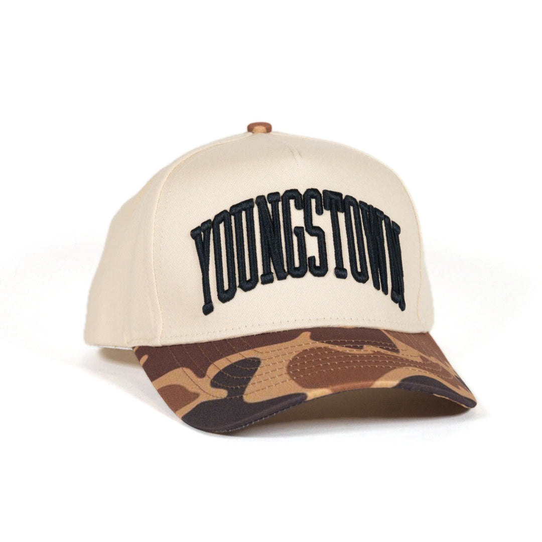 Arched Youngstown Vintage Snapback hat, view 3 by Youngstown Clothing Co.