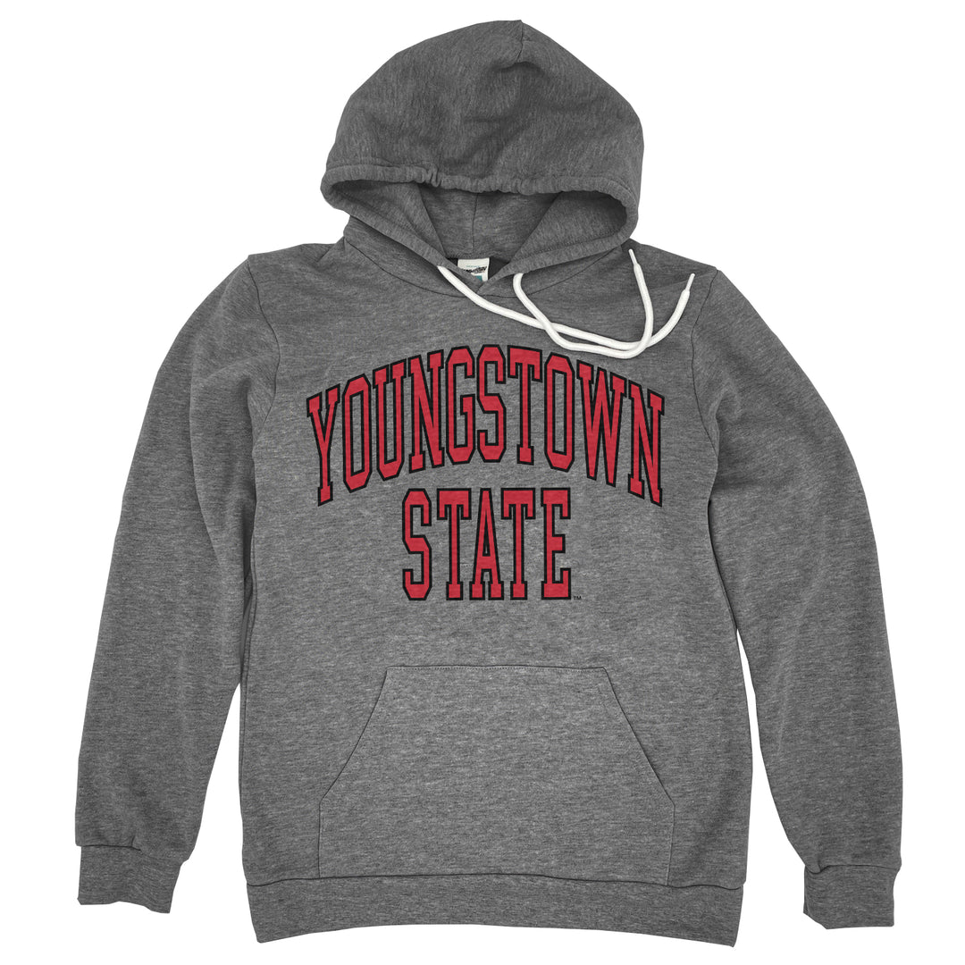 Youngstown State Arch Hoodie in Heather Charcoal by Youngstown Clothing Co.