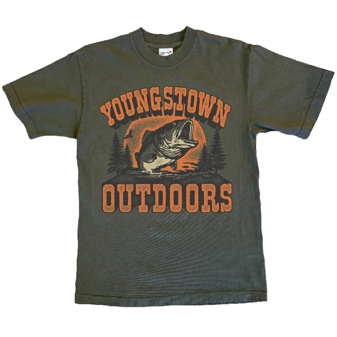 Youngstown Outdoors Heavyweight heavyweight tee in Army Green by Youngstown Clothing Co.