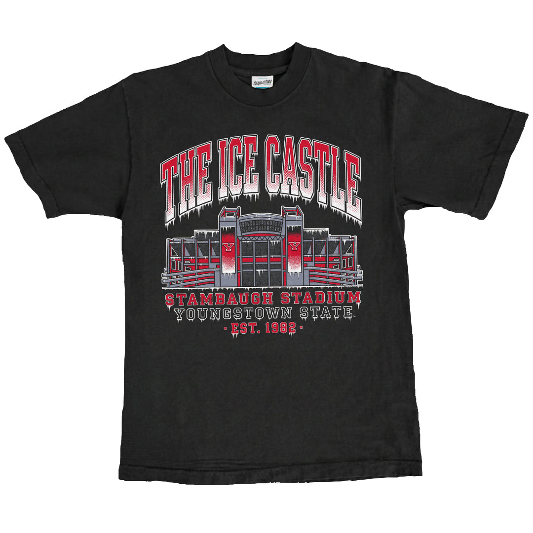 The Ice Castle Heavyweight heavyweight tee in Black by Youngstown Clothing Co.