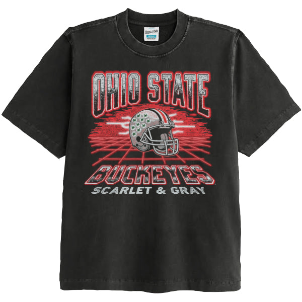 Buckeyes Retro Neon Grid Heavyweight Tee