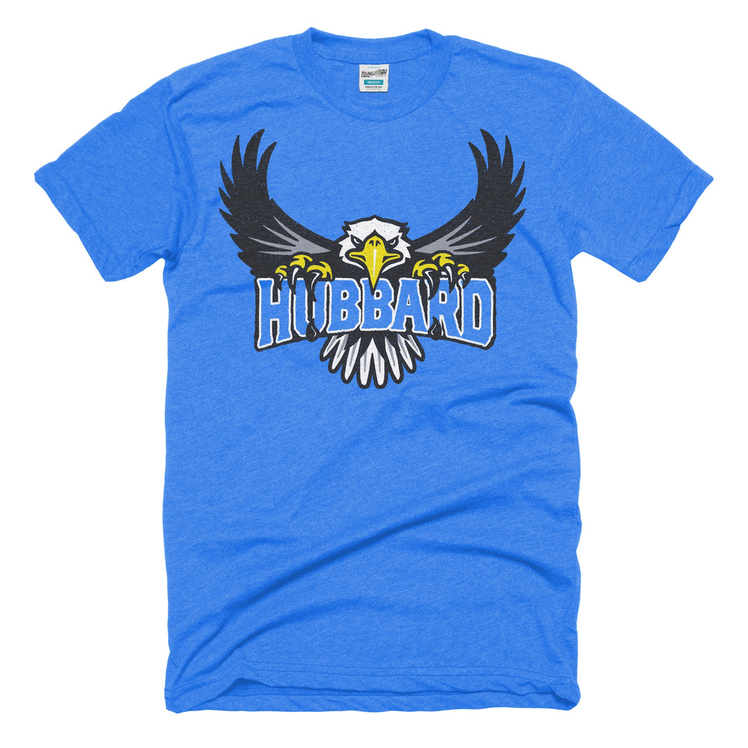 Hubbard Eagles tee in Heather Lake Blue by Youngstown Clothing Co.
