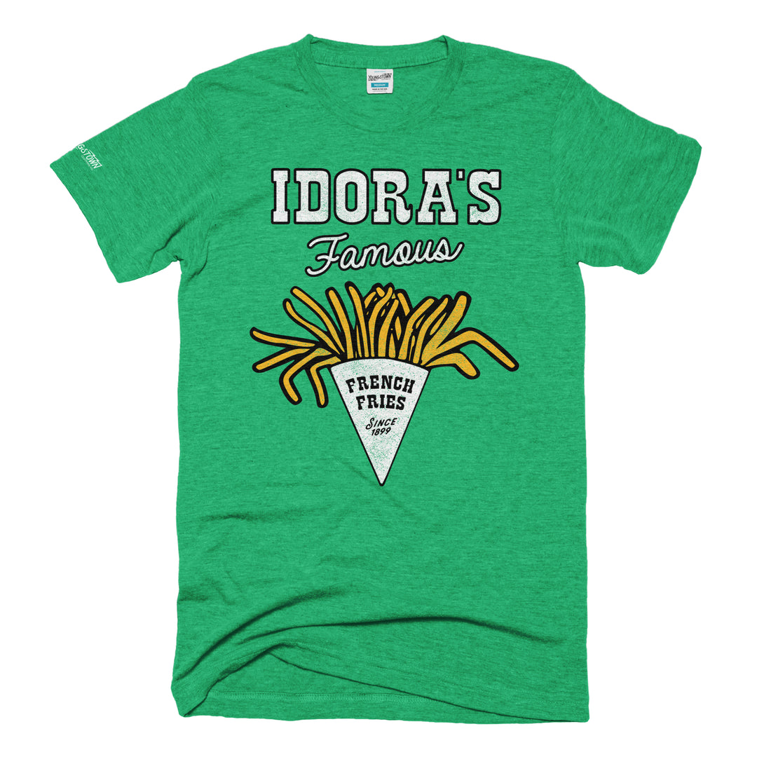 Idora Fries tee in Heather Green by Youngstown Clothing Co.
