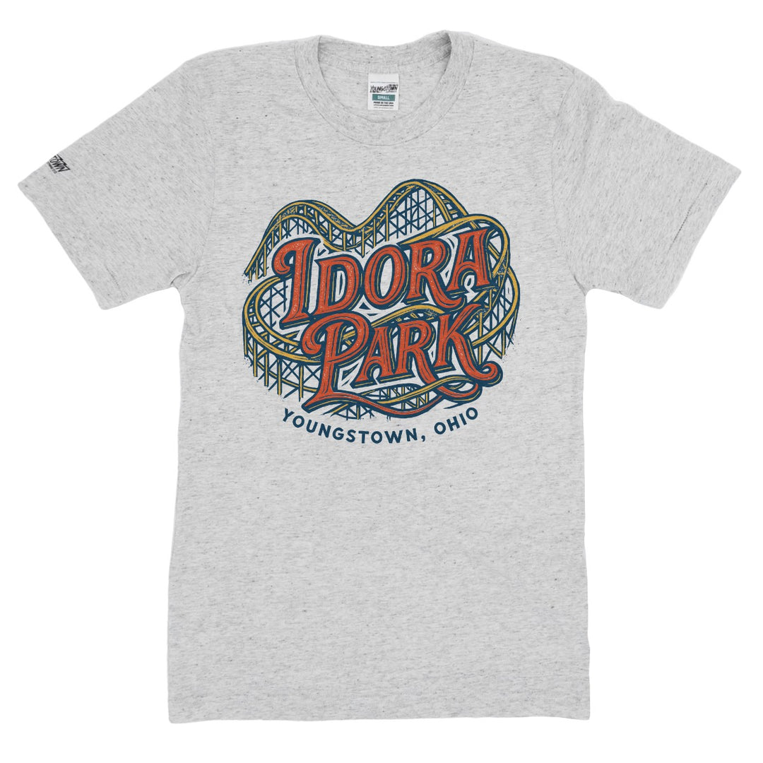 Idora Park Coaster tee in Heather Ash by Youngstown Clothing Co.