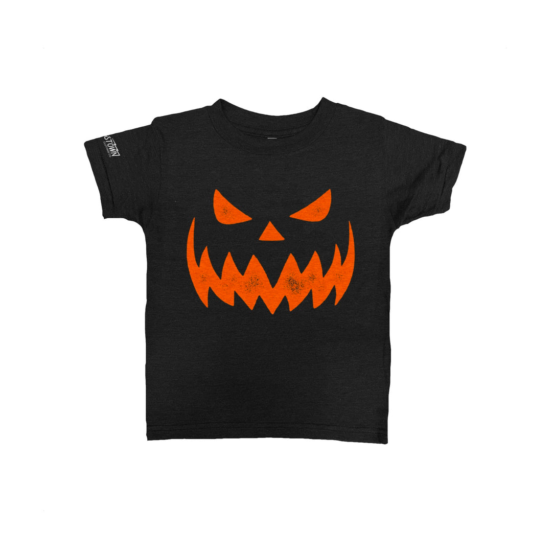Jack O' Lantern (Team Trick) Kids kids tee in Heather Black by Youngstown Clothing Co.