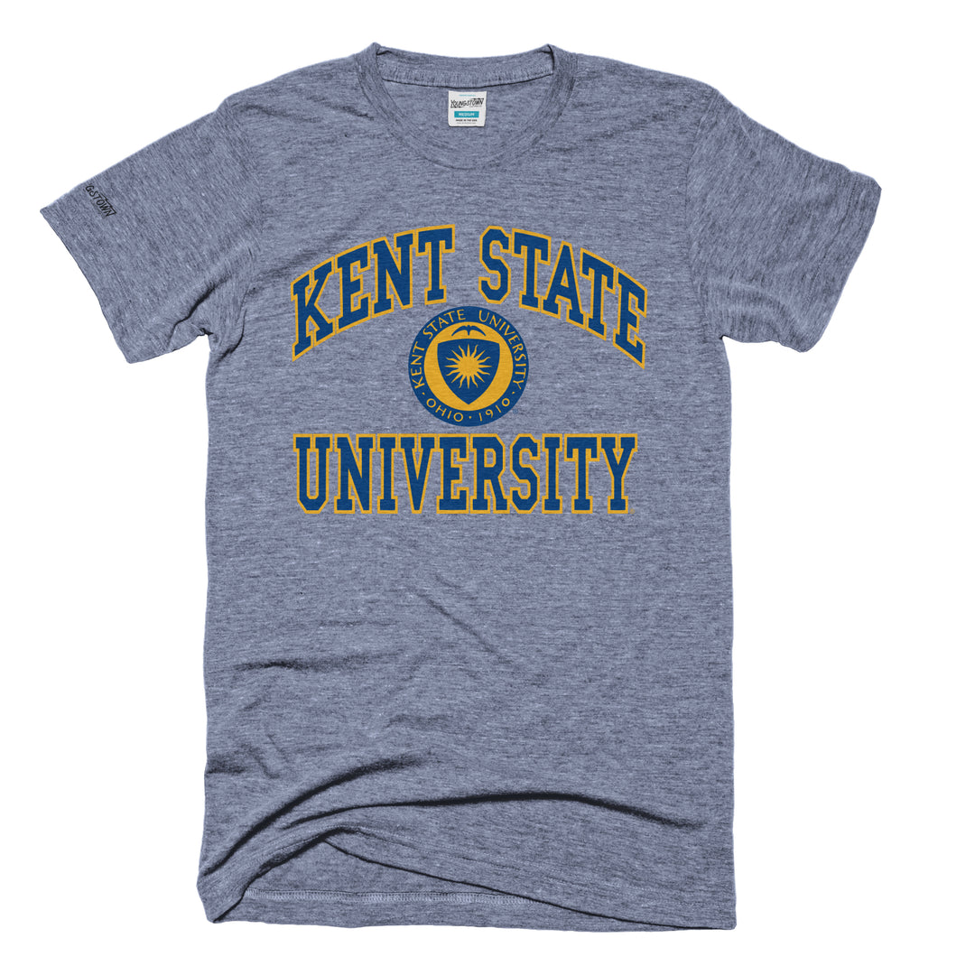 Kent State University Seal tee in Heather Gray by Youngstown Clothing Co.