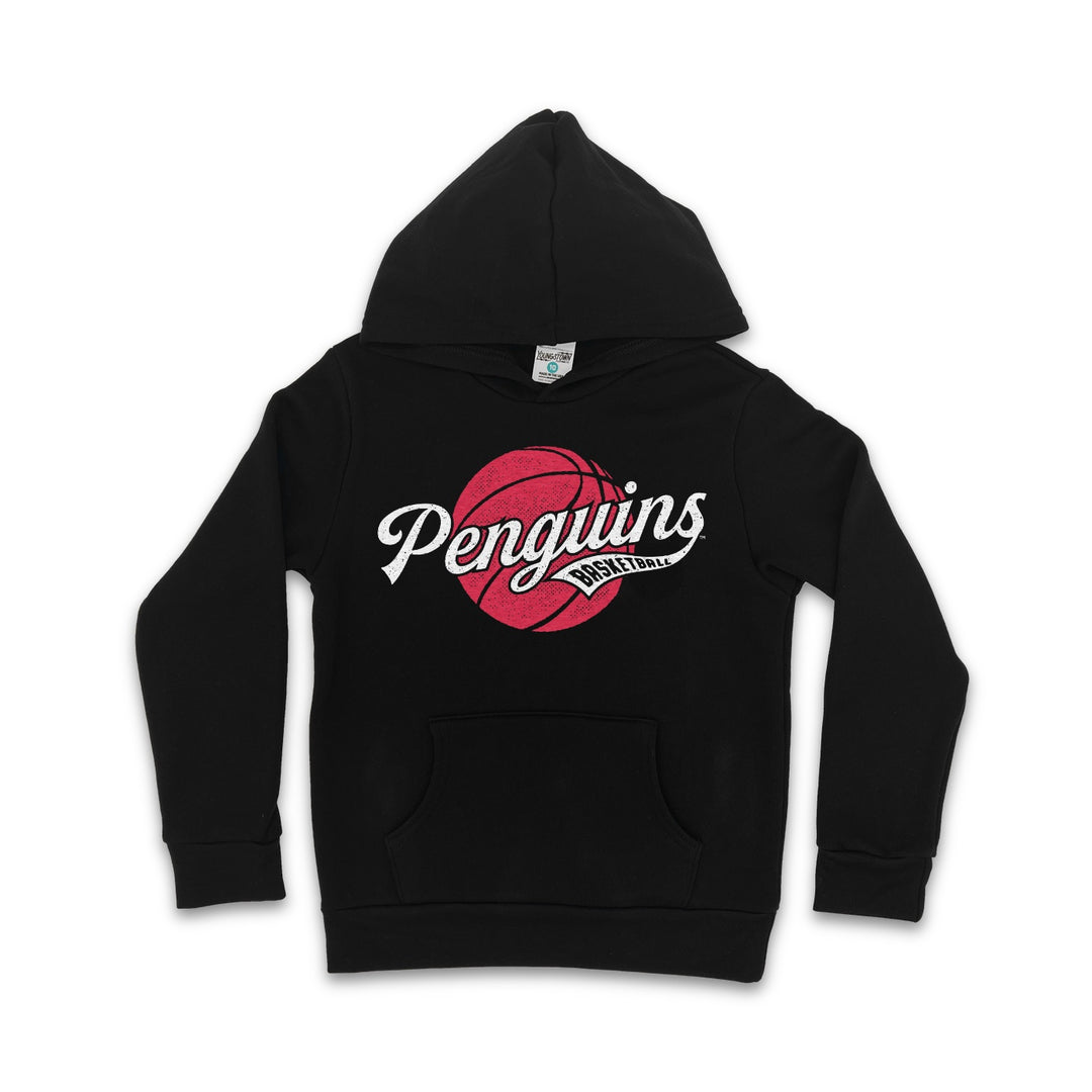 Penguins Basketball Hoodie Kids kids tee in Black by Youngstown Clothing Co.