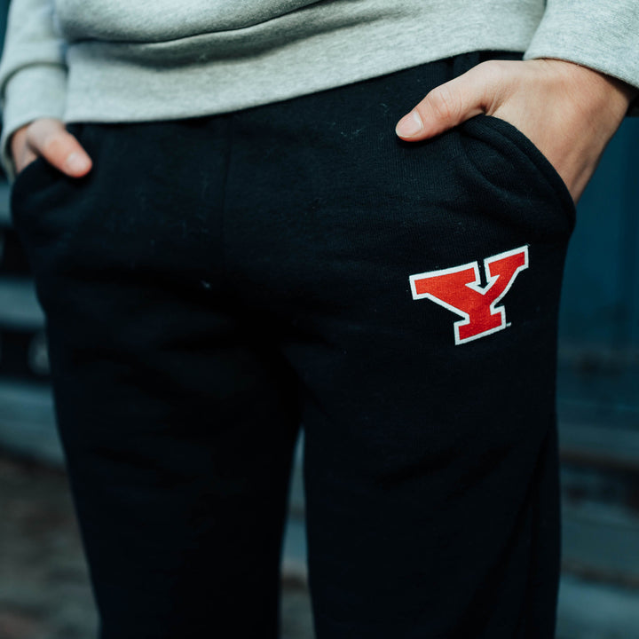 Youngstown State Block Y Jogger Kids sweatpants, view 2 by Youngstown Clothing Co.