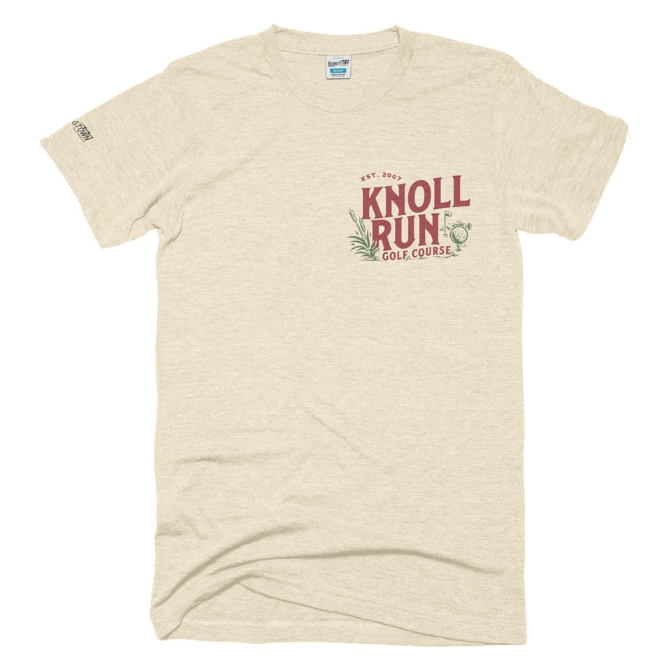 Knoll Run Clubhouse tee in Heather Oatmeal by Youngstown Clothing Co.