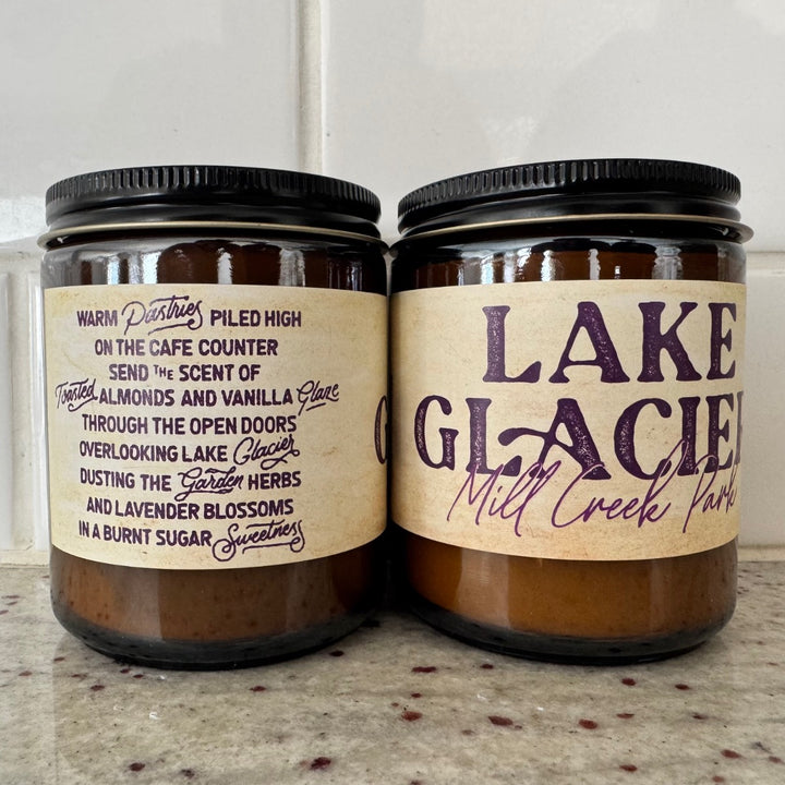 Mill Creek Park Lake Glacier Candle, view 2 by Youngstown Clothing Co.