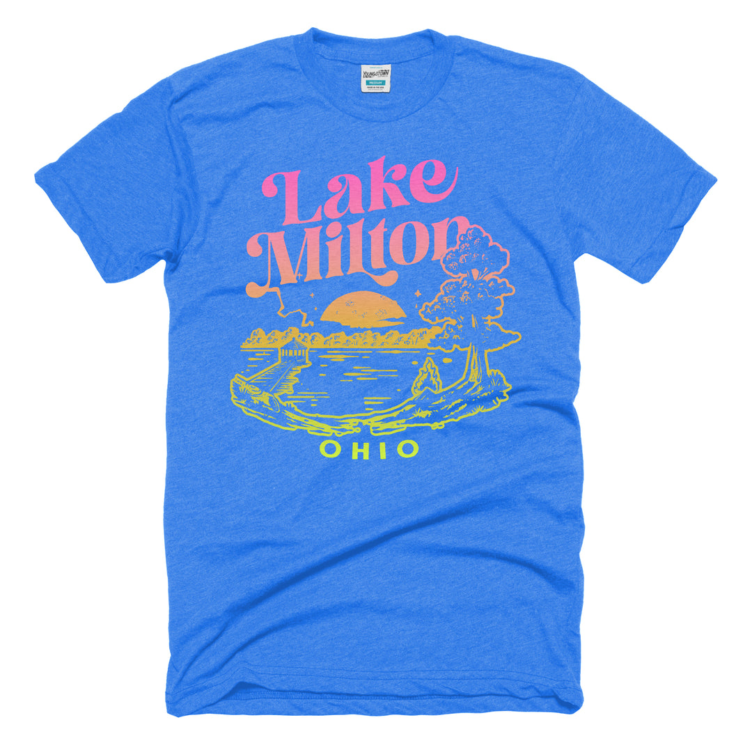 Lake Milton tee in Heather Lake Blue by Youngstown Clothing Co.
