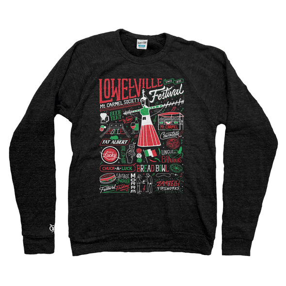Lowellville Festival Collage Crewneck