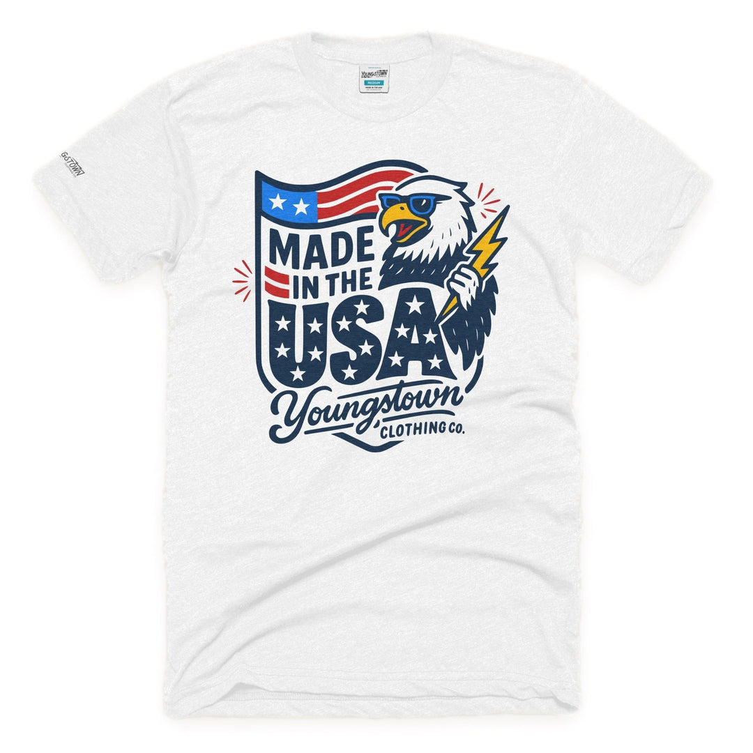Made in the USA tee in White by Youngstown Clothing Co.