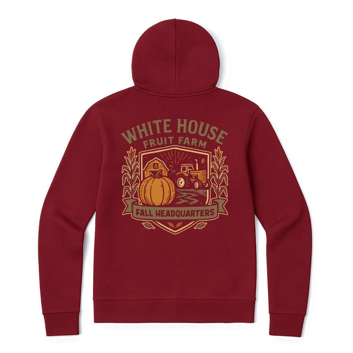 White House Fruit Farm Fall Headquarters Zip Hoodie, view 2 by Youngstown Clothing Co.
