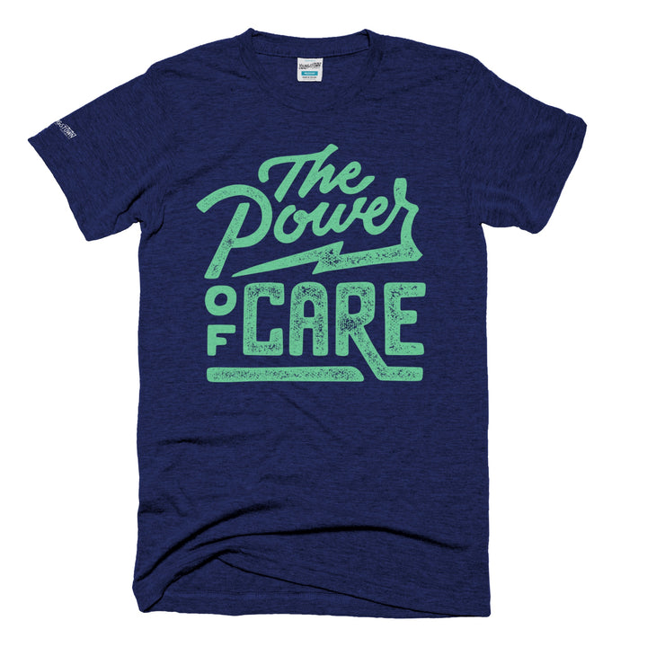 Meridian HealthCare Power of Care tee in Heather Navy by Youngstown Clothing Co.