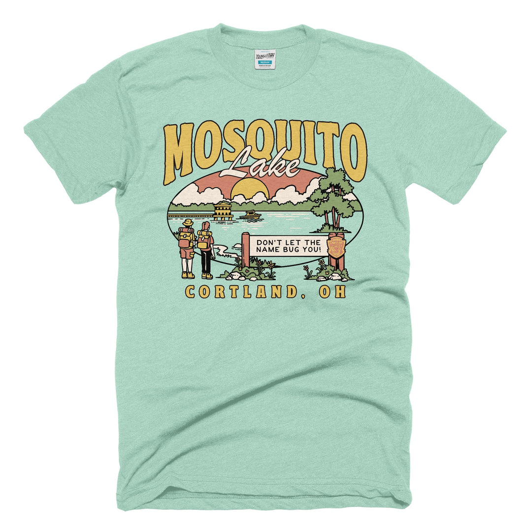 Mosquito Lake tee in Heather Pistachio by Youngstown Clothing Co.