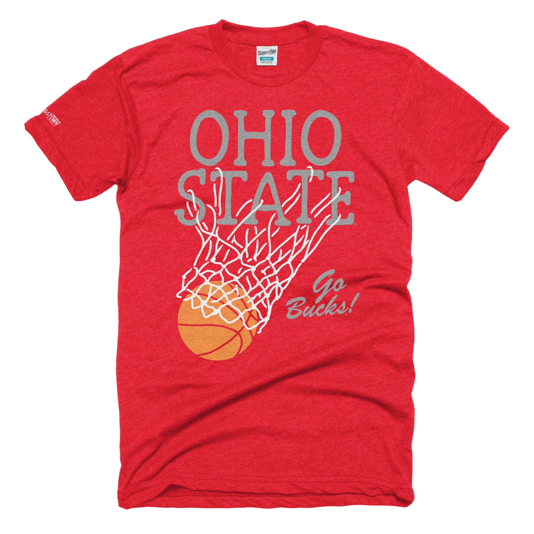 OSU Hoops tee in Heather Red by Youngstown Clothing Co.