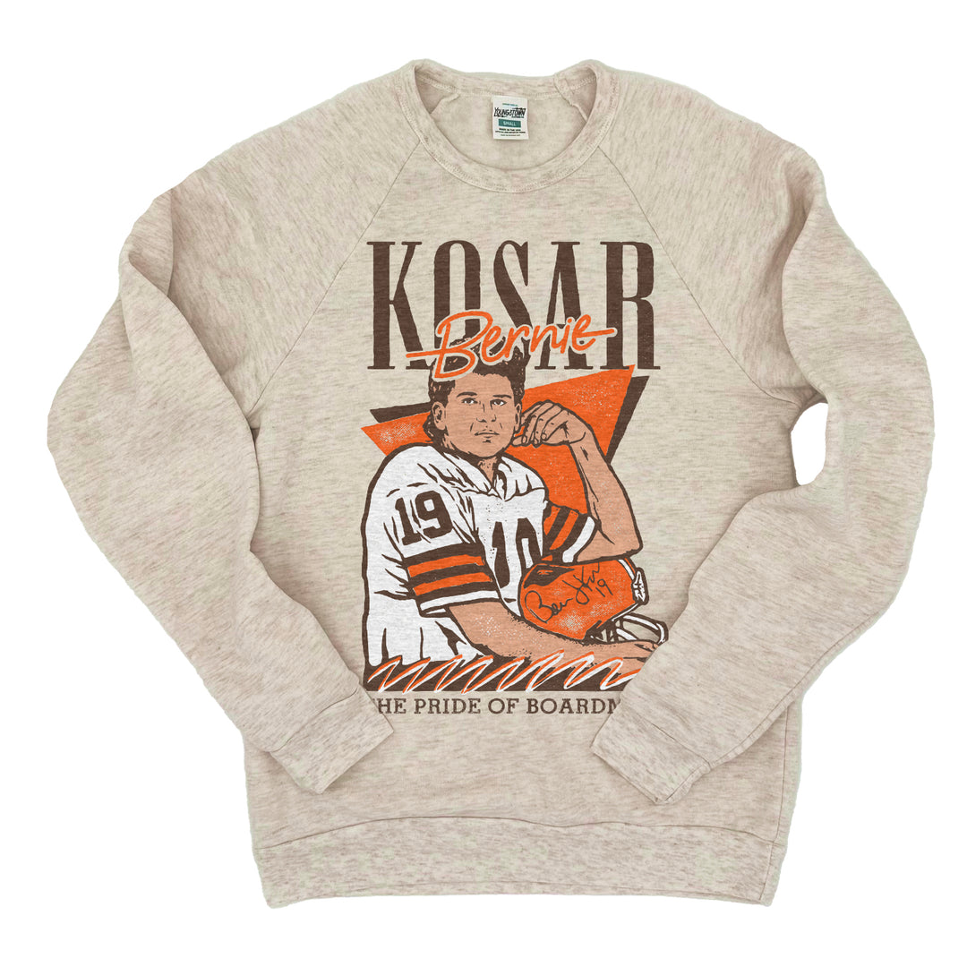 Bernie Kosar The Pride of Boardman Sweatshirt in Heather Oatmeal by Youngstown Clothing Co.