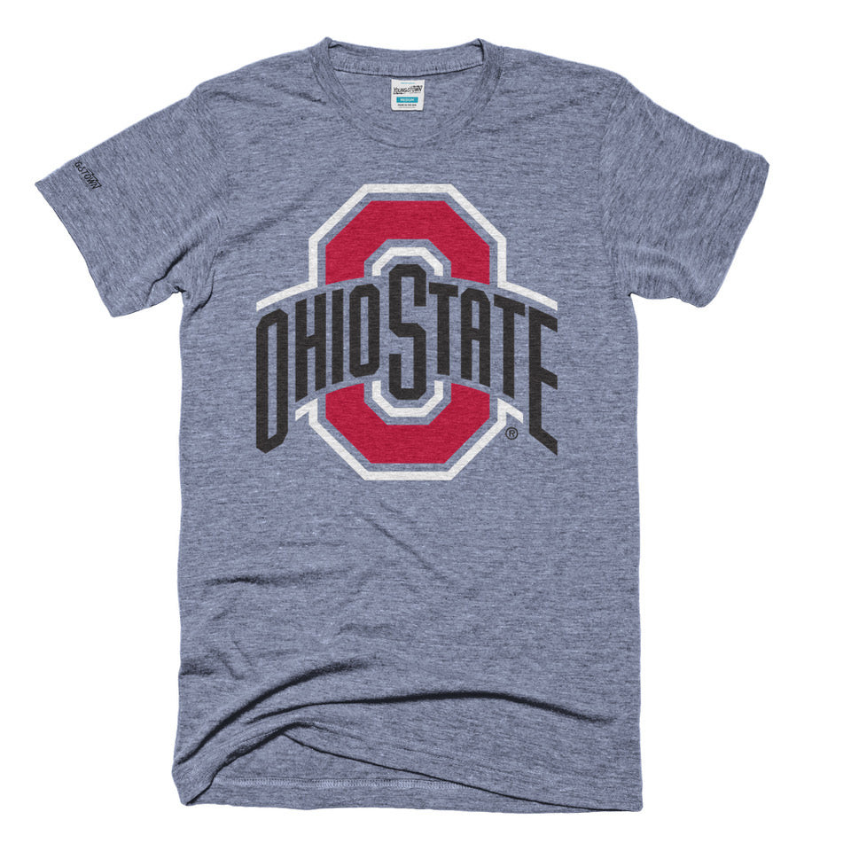 Ohio State Athletic Logo Tee (Grey) in Heather Gray by Youngstown Clothing Co.