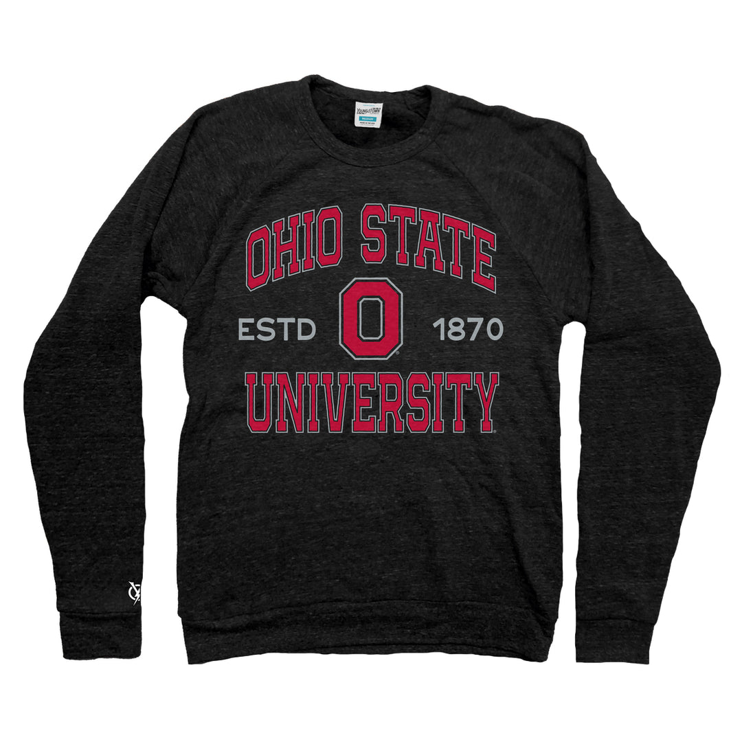 Ohio State Estd. 1870 Sweatshirt in Heather Charcoal by Youngstown Clothing Co.