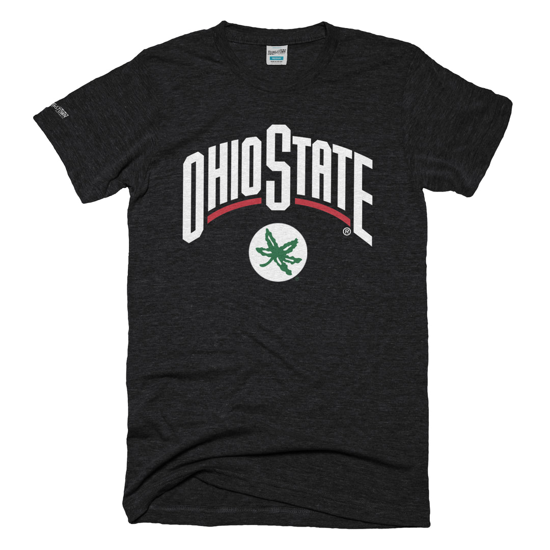 Ohio State Helmet Decal tee in Heather Black by Youngstown Clothing Co.